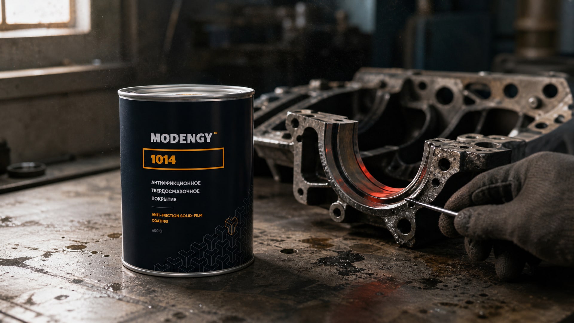 Нанесение защитного покрытия MODENGY 1014 на рабочую поверхность. Нанесение защитного покрытия MODENGY 1014 на рабочую поверхность.